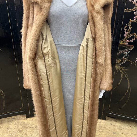 Furs By Robert - Beautiful Vintage Full Length Mink Fur Coat - Picture 4 of 10